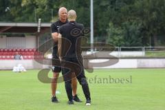 2. Fußball-Liga - Frauen - Saison 2022/2023 - FC Ingolstadt 04 - TSG Hoffenheim - Co-Trainer Thorsten Splieth im Gespräch mit Cheftrainer Miren Catovic - Foto: Meyer Jürgen