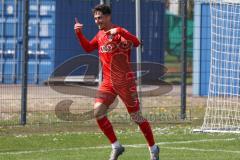 Bayernliga Süd - Saison 2021/2022 - FC Ingolstadt 04 II - TürkAugsburg - Der 2:0 Führungstreffer durch Domislic Renato (#17 FCI) rot - jubel - Foto: Meyer Jürgen