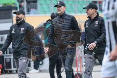3. Liga; TSV Havelse - FC Ingolstadt 04; Halbzeit Co- Trainer Nico Antonitsch (FCI) Cheftrainer Achim Beierlorzer (FCI) Co-Trainer Markus Feldhoff (FCI)