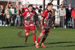 Kreisklasse - Saison 2022/2023 - SV Stammham - SC Steinberg - Der 1:0 Führungstreffer durch Michael Kraft rot Stammham - jubel - Foto: Meyer Jürgen