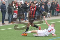 A-Junioren Bundesliga  - Saison 2024/25 - A-Junioren - DFB Vereinspokal - Viertelfinale FC Ingolstadt 04 - SC Freiburg - Drakulic Ognjen rot FCI - Musch Niklas weiss Freiburg - Foto: Meyer Jürgen