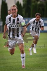Bayernliga Nord - Saison 2026/27 - FC Ingolstadt 04 II - ASV Cham -  Der 1:0 Führungstreffer durch - Fabio Riedl weiss FCI - jubel - XXXXX - Foto: Meyer Jürgen