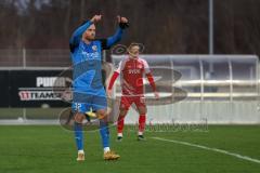 2.BL; Testspiel; FC Ingolstadt 04 - Würzburger Kickers; Torchance verpasst Patrick Schmidt (32, FCI) bedankt sich für die Flanke