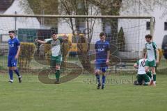 Kreisklasse - Saison 2024/25- TSV Großmehring - FC Geisenfeld - Der 2:2 Ausgleichstreffer durch Lukas Kellermann grün Geisenfeld - jubel - Foto: Meyer Jürgen