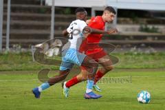 Bayernliga - U17 - Saison 2022/2023 - FC Ingolstadt 04 -  1860 München - Drakulic Ognjen rot FCI - Musuasua Job blau 1860 München - Foto: Meyer Jürgen