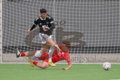 Bayernliga Nord - Saison 2023/24 - FC Ingolstadt 04 II - DJK Ammerthal - Moritz Wiezorrek (Nr.15 - FCI) - Kaiser Marcel schwarz Ammerthal  - Foto: Meyer