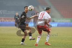 3. Liga; SSV Jahn Regensburg - FC Ingolstadt 04; Zweikampf Kampf um den Ball Marcel Costly (22, FCI) Seidel Nick (33 SSV)