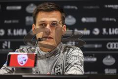 3. Liga; FC Ingolstadt 04 - SSV Ulm 1846; Pressekonferenz Interview Cheftrainer Thomas Wörle (Ulm)