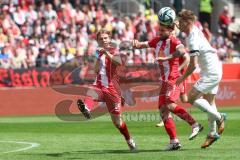 3. Liga - Saison 2023/24 - Rot-Weiss Essen - FC Ingolstadt 04 -  - Sebastian Gronning (Nr.11 - FCI) - Jose Enrique Rios Alonso (#23 Essen) - Foto: Meyer Jürgen