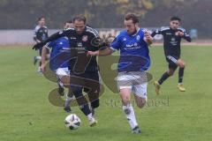 Kreisliga - Saison 2022/2023 - DJK Ingolstadt - Türk.SV Ingolstadt - Ibrahim Sahin schwarz Türk SV - Halil Akinci blau DJK Ing - Foto: Meyer Jürgen