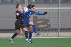 ***2. Bundesliga Frauen - Saison 2025/26 - FC Ingolstadt 04 Frauen - SV Meppen - Lea Wolski (Nr.5 - FC Ingolstadt Frauen I) - Hagg Sarah blau Meppen - Foto: Meyer Jürgen