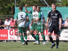 Relegation - Saison 2025/26 - SV Karlskron - FC Geisenfeld - Der 0:1 Führungstreffer durch Timo Postruschnik - jubel -  grün Geisenfeld - XXXXX - Foto: Meyer Jürgen