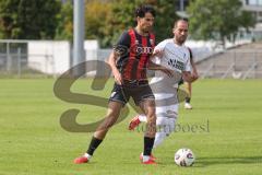 *** Bayernliga Nord - Saison 2025/26 - FC Ingolstadt 04 II - ATSV Erlangen - Mussa Tasmin (Nr.20 - FC Ingolstadt II) - Dior Zabergja weiss Erlangen - Foto: Meyer Jürgen