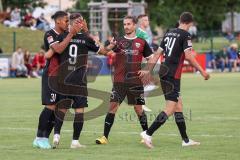 Testspiel - 2. Bundesliga - VfB Eichstätt - FC Ingolstadt 04 - Tor Jubel Fatih Kaya (9, FCI) Justin Butler (31, FCI) Jonatan Kotzke (25, FCI) Merlin Röhl (34, FCI)