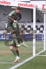 3. Liga; SC Verl - FC Ingolstadt 04; Tor Jubel Treffer 1:3 Benjamin Kanuric (8, FCI) Sebastian Grönning (11, FCI)