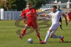 Bayernliga Süd - Saison 2021/2022 - FC Ingolstadt 04 II - TSV 1865 Dachau - Patrick Sussek (#9 FCI) - Stefan Vötter weiss Dachau  - Foto: Meyer Jürgen