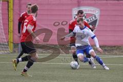 AUDI - Schanzer Amateur Cup 2023 - Finale - TSV Hohenwart - FC Mindelstetten - 5:3 - Markus Kurzhals rot Hohenwart - Lukas Gaul weiss Mindelstetten -  Foto: Meyer Jürgen