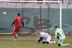 Kreisklasse - Saison 2025/26- Türk SV Ingolstadt - MTV Ingolstadt-  - Der 0:1 Führungstreffer durch Zvonko Bivolcevic weiss MTV  - TW Tobias Gooss Türkisch - Ubeyd Demirkal rot Türkisch - jubel  - Foto: Meyer Jürgen