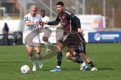 3. Liga - Saison 2023/24 - Testspiel - 1. FC Nürnberg - FC Ingolstadt 04 - Maximilian Dittgen (Nr.10 - FCI) - Gürleyen Ahmet (#3 Nürnberg) - Foto: Meyer Jürgen