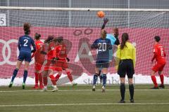 2. Fußball-Liga - Frauen - Saison 2022/2023 - FC Ingolstadt 04 - 1. FC Köln II - Der 0:1 Führungstreffer durch Nieseln Charleen #20 Köln - Torwart Daum Anna-Lena  (Nr.1 - FC Ingolstadt 04 ) - Foto: Meyer Jürgen