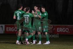 Landesliga - Saison 2024/25 - SV Manching - FC Ehekirchen - Luca Bienek (Nr.16 - SV Manching) mit dem 1:0 Führungstreffer - jubel- Foto: Meyer Jürgen