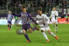 2.BL; Erzgebirge Aue - FC Ingolstadt 04; Bussmann Gaetan (2 Aue) Fatih Kaya (9, FCI)