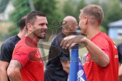 3.Liga - Saison 2023/2024 - Training in Berching - FC Ingolstadt 04 - Pascal Testroet (Nr.37 - FCI) - Tobias Schröck (Nr.21 - FCI) -  - Foto: Meyer Jürgen