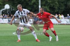 3. Liga; Toto-Pokal - VfB Forstinning - FC Ingolstadt 04; Zweikampf Kampf um den Ball Lars Lokotsch (13, FCI) Kirchev. Dimitar (7)