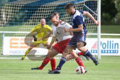 Kreisklasse - Saison 2022/2023 - TV Münchsmünster - SpVgg Langenbruck  - Enrico Reindl blau Münchsmünster - Matthias Zimmermann weiss Langenbruck - Foto: Meyer Jürgen