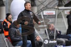 3. Liga; SSV Ulm 1846 - FC Ingolstadt 04; Cheftrainer Michael Köllner (FCI) an der Seitenlinie, Spielerbank