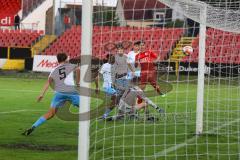 Bayernliga - U17 - Saison 2022/2023 - FC Ingolstadt 04 -  1860 München - Zeitler Deniz rot FCI - Torwart Dunker Mauricio 1860 München - Foto: Meyer Jürgen