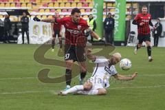 3.Liga - Saison 2022/2023 - SV 07 Elversberg - FC Ingolstadt 04 - Maximilian  Dittgen (Nr.10 - FCI) - Nico Antonitsch (Nr.35 - SV Elversberg) -  - Foto: Meyer Jürgen