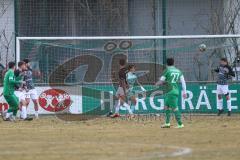 Bezirksliga - Saison 2024/25 - FC Gerolfing - FC Fatih Ingolstadt - Der 2:0 Führungstreffer durch Oliver Stanisavovski (Nr.5 - FC Gerolfing) - Torwart Marco Ernhofer (Nr.22 - FC Fatih) - Foto: Meyer Jürgen