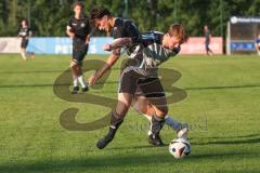 Bezirksliga - Saison 2025/26 - TSV Ober./Unterhaunstadt - VFR Garching - Oliver Günther - TSV Ober-/Unterh.stadt) - Luca Monetti schwarz Garching - Foto: Meyer Jürgen