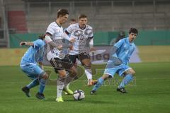 U 21-Länderspiel Deutschland – San Marino; Noah Katterbach (3 GER) Finn Ole Becker (10 GER) Federico Dolcini (SM 4)