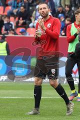 2. Fußball-Liga - Saison 2021/2022 - FC Ingolstadt 04 - Hamburger SV -Rico Preissinger (#6 FCI) -  - bedanken sich bei den Fans - Foto: Meyer Jürgen