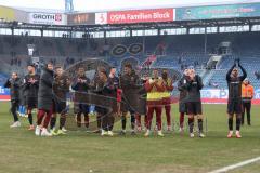 3. Liga - Saison 2025/26 - Hansa Rostock - FC Ingolstadt 04  -  Die Mannschaft bedankt sich bei den Fans - jubel - XXXXX - Foto: Meyer Jürgen