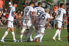 Toto Pokal - Saison 2022/2023 - SpVgg Heßdorf - FC Ingolstadt 04 - Der 0:1 Führungstreffer durch Pascal Testroet (Nr.37 - FCI) - Jubel - Foto: Meyer Jürgen