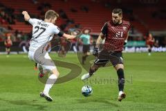 3. Liga; FC Ingolstadt 04 - Preußen Münster; Pascal Testroet (37, FCI) ter Horst Jano (27 PM)