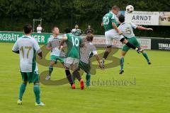 FC Gerolfing - TUS Holzkirchen - Pilat Florian #20 grün FC Gerolfing - Keskin Onur #10 grün FC Gerolfing - Dengler Maximilian #5 TUS Holzkirchen - Foto: Jürgen Meyer