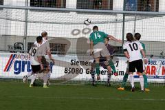 Landesliga - FC Gerolfing - SV Hebertsfelden - Betz Flad #14 grün Gerolfing - mit der Chance zum 3:1 - Foto: Jürgen Meyer