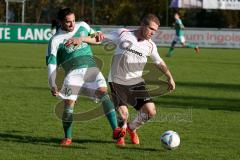 Landesliga - FC Gerolfing - SV Hebertsfelden- Keskin Onur #10 grün Gerolfing - Vorwallner Michael #12 weiß Hebertsfelden - Foto: Jürgen Meyer