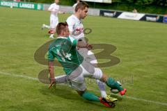 Landesliga SüdOst Fußball - FC Gerolfing - FC Ergolding - Beiz Flad #14 grün Gerolfing - Foto: Jürgen Meyer