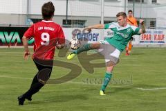 Landesliga - FC Gerolfing - ASV Dachau - Kellner Stefan (#12 Gerolfing) - Betz Dominik (#9 Dachau) - Foto: Jürgen Meyer