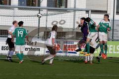 Landesliga - FC Gerolfing - SV Hebertsfelden - Betz Flad #14 grün Gerolfing - beim Kopfball -  Foto: Jürgen Meyer