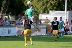 Landesliga - FC Gerolfing -SV Kirchanschöring -  Kubicek Andrej #7 grün Gerolfing - Sturm Maximilian #31 Kirchanschöring -  Foto: Jürgen Meyer