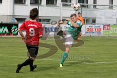 Landesliga - FC Gerolfing - ASV Dachau - Kellner Stefan (#12 Gerolfing) - Betz Dominik (#9 Dachau) - Foto: Jürgen Meyer