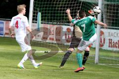 Landesliga SüdOst Fußball - FC Gerolfing - FC Ergolding - Kubicek Andrej #7 grün Gerolfing - Hanglberger Michael Torwart Ergolding - Foto: Jürgen Meyer