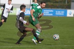 Landesliga 2015/16 - FC Gerolfing - TSV Eching - Keskin Onur grün Gerolfing - Yüksel Ahmed schwarz Eching - Foto: Jürgen Meyer