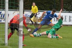 Landesliga 2015/16 - FC Gerolfing - ASV Dachau - Kellner Stefan grün FC Gerolfing - Foto: Jürgen Meyer